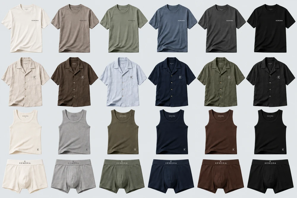 KEMORA essentials in a range of colours